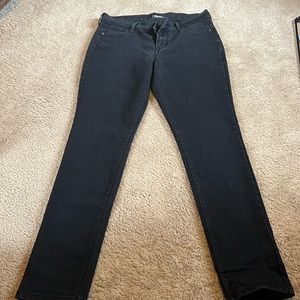 Midrise, nondistressed jeans